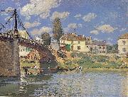 Alfred Sisley Bridge at Villeneuve la Garenne 1872 oil painting